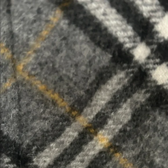 W-Ty Collection Plaid Black, yellow and Gray Pea Coat - Picture 3 of 6